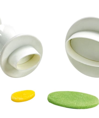 lot de 4 Découpoir ovale à poussoir