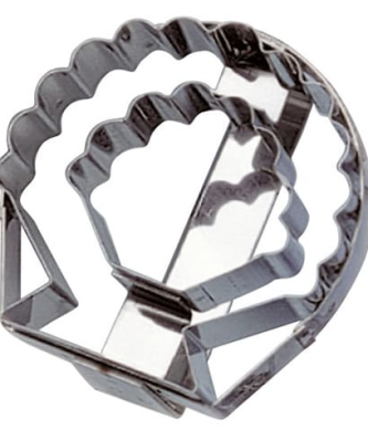 Découpoir saint-jacques double inox cannelé 11 cm