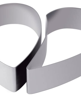 Cercle à mousse duo forme demi-cœur inox