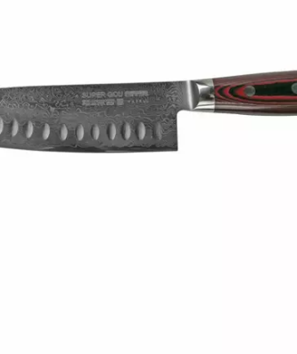Yaxell Super Gou 37118 santoku avec alvéoles acier damas 161 couches, 16,5 cm