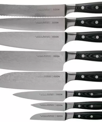 Eden Classic Damast 2030-S08, ensemble de 8 couteaux
