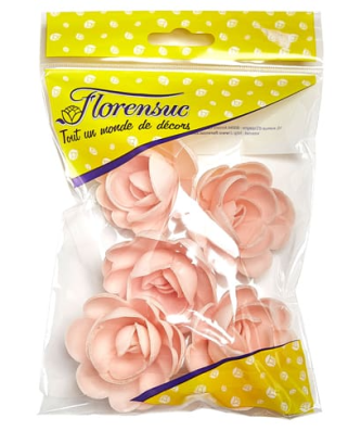 Grandes roses roses Bio (x 5)