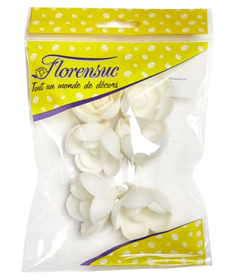 Petites roses blanches Bio (x 6)