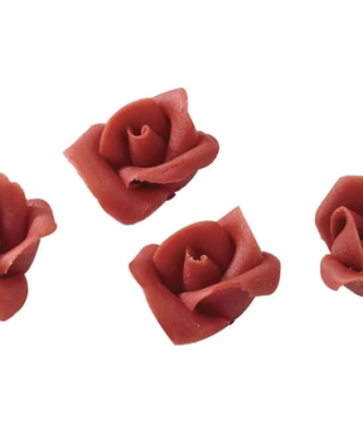 Roses confiseur rouges en pâte d'amande (x 35)