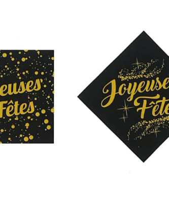 Carrés Joyeuses Fêtes (x 24)