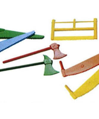 Mini haches et scies de couleur (x 500)