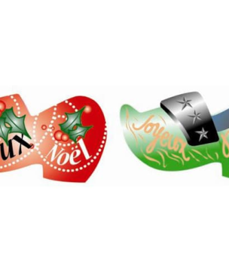 Sabots Joyeux Noël en azyme (x 24)