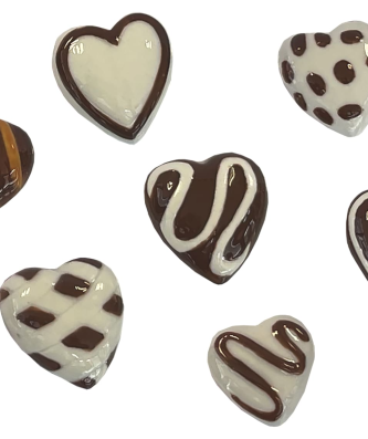 Fèves "Cœurs chocolatés"