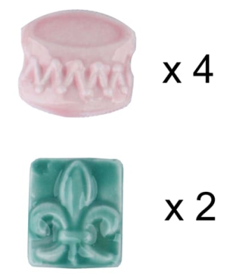 Fèves émail de couleur