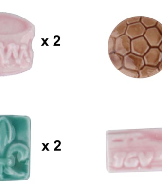 Fèves en émail de couleur