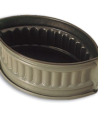 Moule à pâté ovale à côtes avec fond