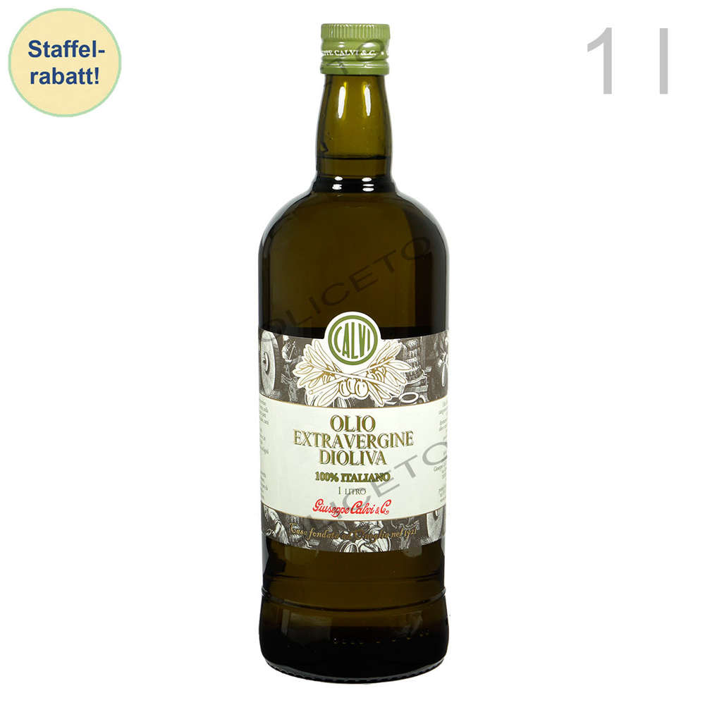 Huile d'olive extra vierge 100% filtrée d'olives italiennes 1 l - Calvi