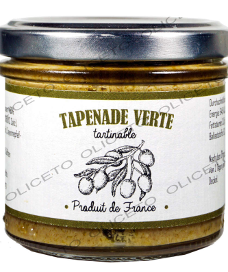 Tapenade verte pâte d'olives vertes assaisonnées pot 100 g - Carlant