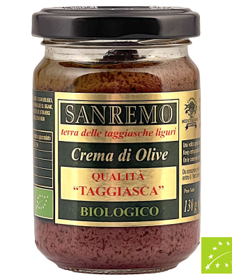 Crème d'olive bio d'olives Taggiasca - Pot de 130 g - Bio Mediterranea