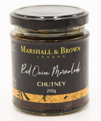 Marshall & Brown Confiture d'Oignons Rouges Chutney Sans Gluten, Végétalien 210g
