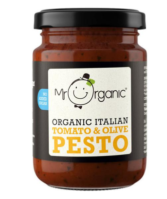 Mr Organic Tomate & Olive Pesto 130g