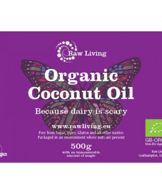 Raw Living Huile de Noix de Coco Vierge Biologique 500g