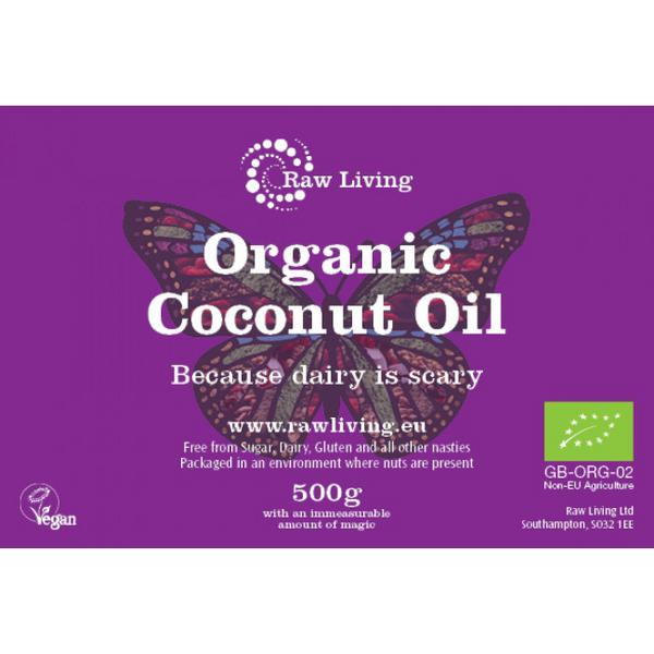 Raw Living Huile de Noix de Coco Vierge Biologique 500g