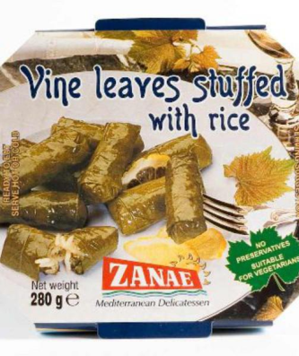 ZANAE Feuilles de Vigne Farcies au Riz Vegan 280g