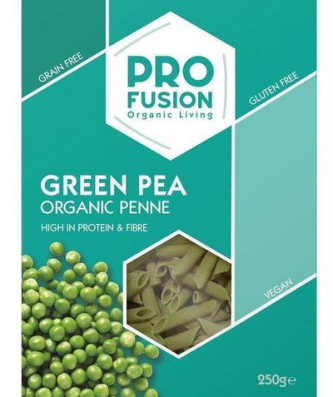Profusion Pâtes Penne aux Pois Verts Bio Vegan, 250g