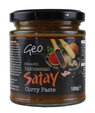 Geo Organics Pâte de Curry Saté Bio 180g