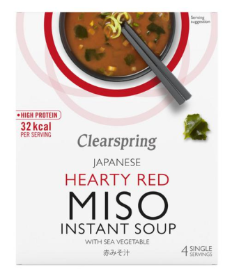 Clearspring Hearty Miso Rouge Instant Soupe 4x10g
