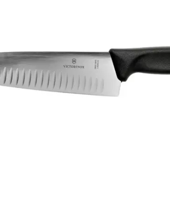 Victorinox SwissClassic 6.8083.20G couteau de chef avec alvéoles 20 cm, noir