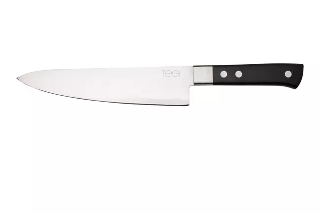 Maserin TEGI 2500-19PN couteau de chef noir, 19 cm