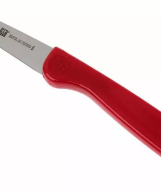 Zwilling JA Henckels Éplucheur rouge 6,5 cm, bord droit