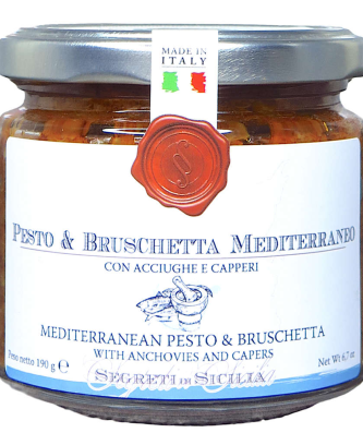 Pesto Méditerranéen & Bruschetta 190 g Verre - Cutrera