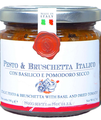 Pesto & Bruschetta Italico 190 g Verre - Cutrera