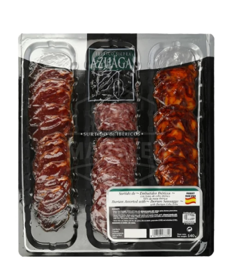 Assortiment de lomo, chorizo et saucisson ibérique 140 gr.