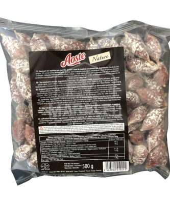 Saucisson bouchée nature Aoste 500 gr.