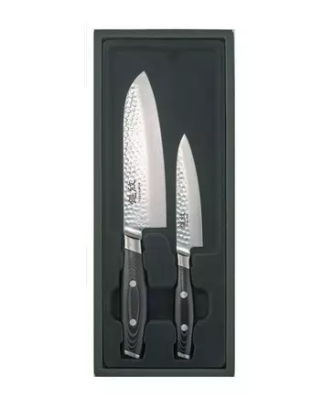 Yaxell Tsuchimon 36750, coffret cadeau 2 pièces santoku et couteau utilitaire