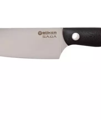 Böker 131266 Saga Couteau Santoku 16 cm, bleu satiné