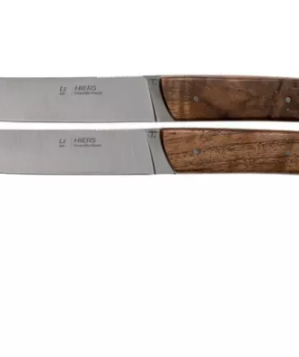 Fontenille Pataud Le Thiers set de 2 couteaux à steak loupe de noyer, TR2TNO