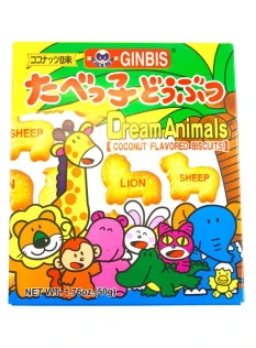 Ginbis Dream Animals Biscuits Coconut Flavored