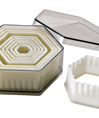 Emporte-pièce cannelé hexagonal