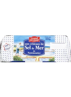 Beurre demi sel aux critaux de sel mer de noirmoutier