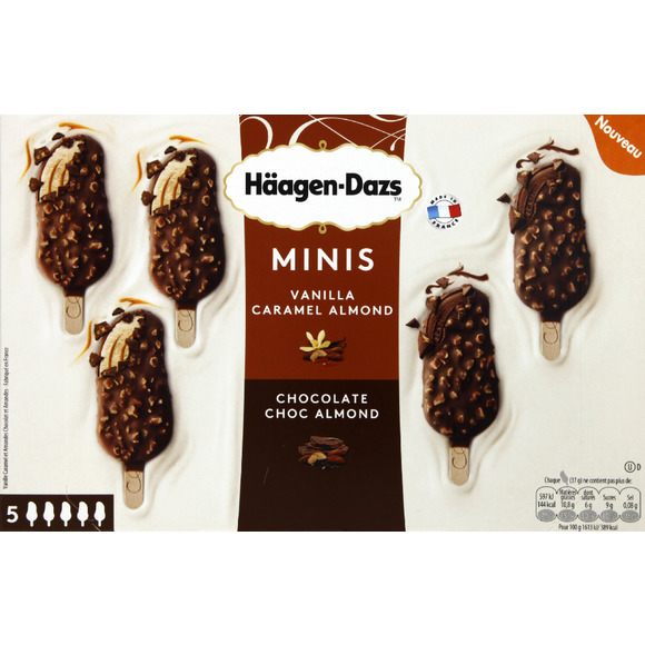 Mini bâtonnets Vanilla caramel Almond/Chocolate Choc almond