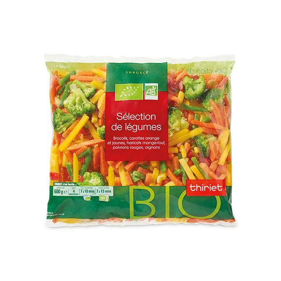 Sélection de légumes biologiques