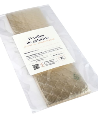 Feuilles de gélatine qualité or 210 bloom