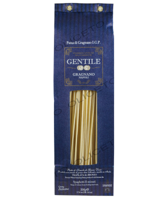 Spaghetti 8 min Pâtes italiennes de blé dur IGP paquet de 500 g - Gentile, Gragnano