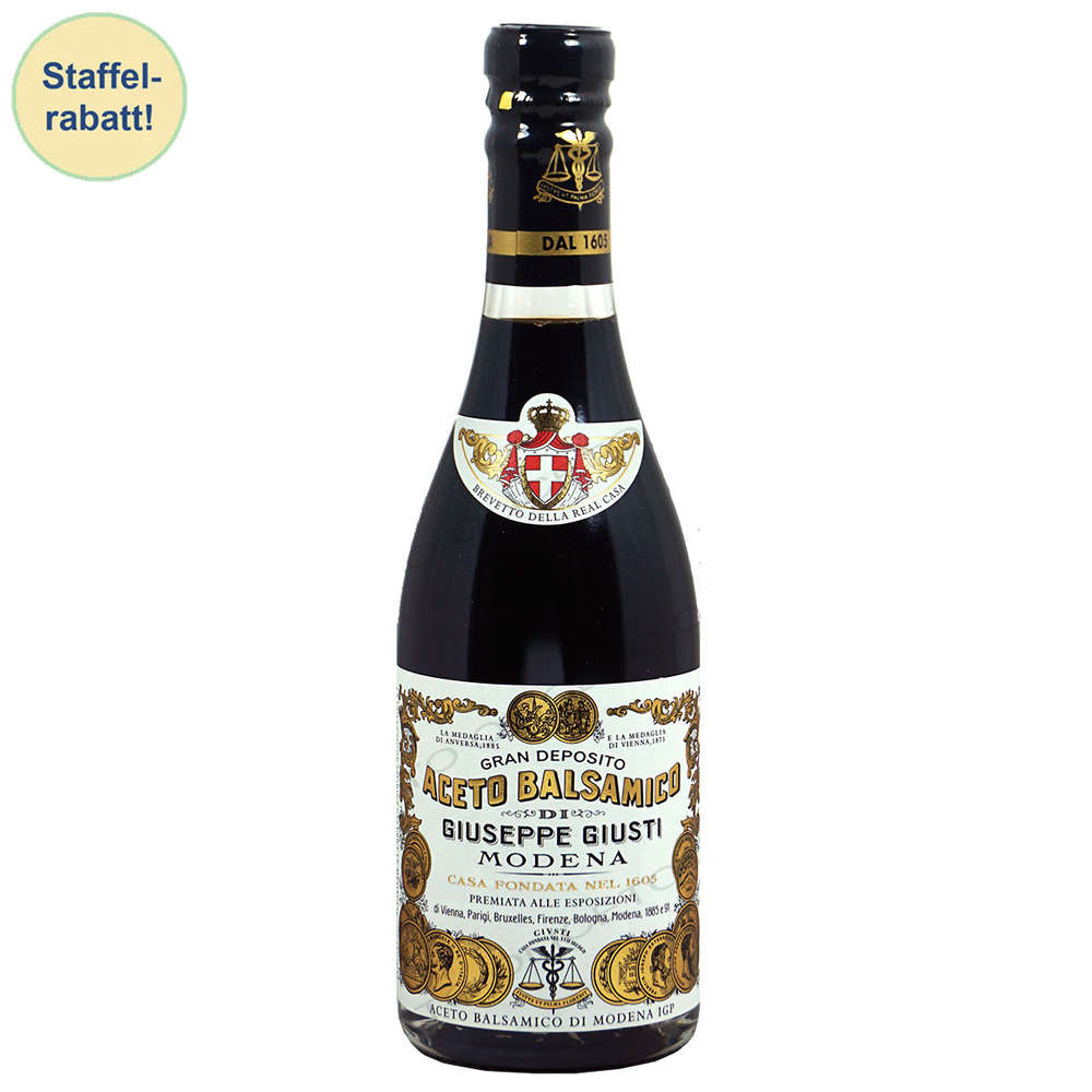 Giusti il Classico 8 Jahre 2 Goldmedaillen 250 ml Vinaigre Balsamique de Modène IGP Champagnotta