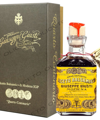 Giusti Banda Rossa 20 ans 5 médailles d'or 250ml Aceto Balsamico di Modena IGP Cubica w.Box