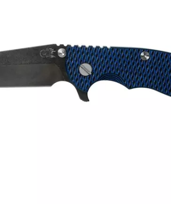 Rick Hinderer XM-18 3.5" Harpoon Spanto Blackwashed S35VN, Blue/Black G10 couteau de poche