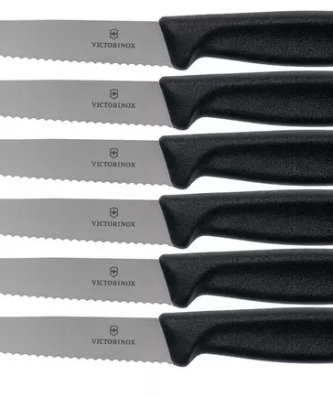 Victorinox SwissClassic 6.7233.6, ensemble de 6 couteaux à steak, noir