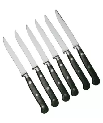 Maserin Apollo Carbon 2411-CA ensemble de 6 couteaux à steak
