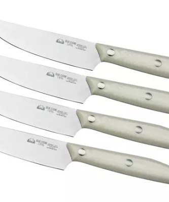 Due Cigni 1896 America 2C1019WSET4, ensemble de 4 couteaux à steak, blanc