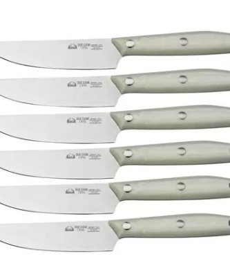 Due Cigni 1896 America 2C1019WSET6, ensemble de 6 couteaux à steak, blanc